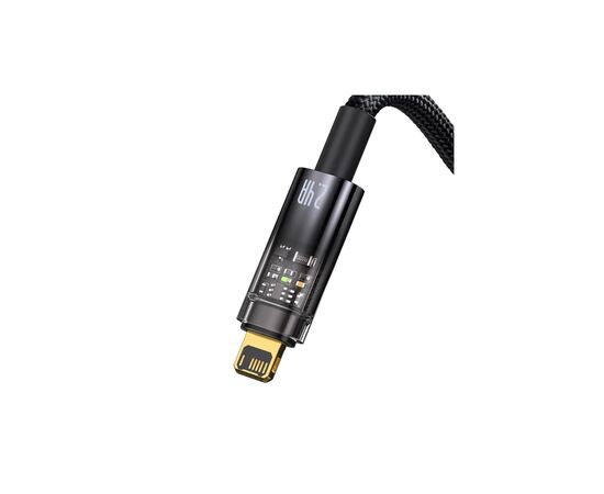 Дата кабель USB 2.0 AM to Lightning 1.0m 2.4A Explorer Series black Baseus (CATS000401), изображение 3