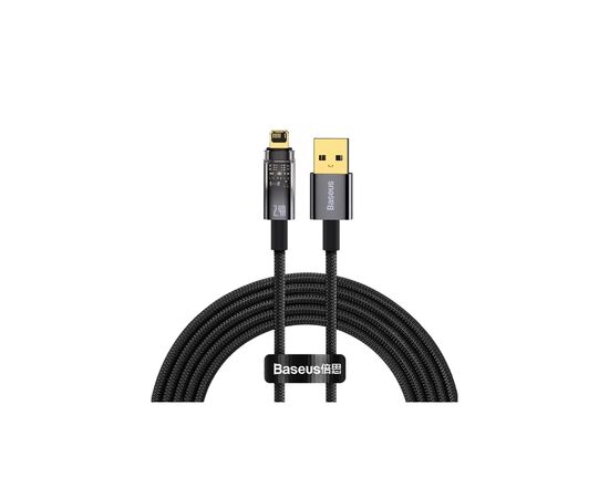 Дата кабель USB 2.0 AM to Lightning 1.0m 2.4A Explorer Series black Baseus (CATS000401)