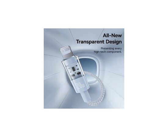 Дата кабель USB-C to Lightning 1.0m 20W Gem Fast-Charging blue Baseus (P10373001311-00), изображение 2