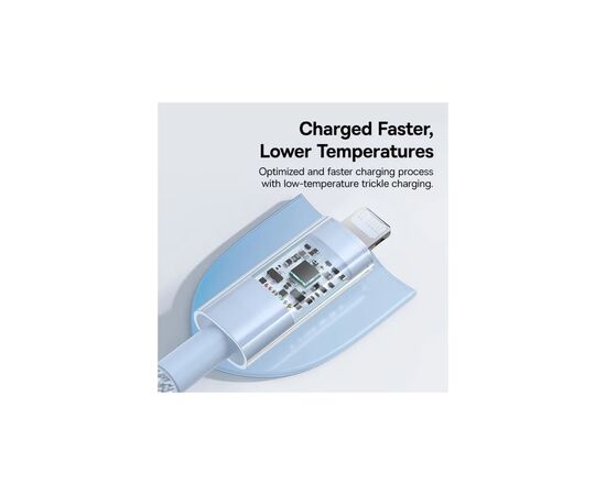 Дата кабель USB-C to Lightning 1.0m 20W Gem Fast-Charging blue Baseus (P10373001311-00), изображение 8