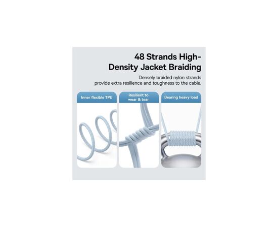 Дата кабель USB-C to Lightning 1.0m 20W Gem Fast-Charging blue Baseus (P10373001311-00), изображение 9