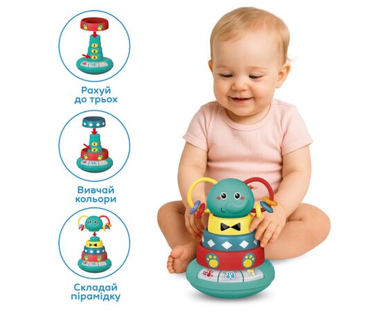 Развивающая игрушка Kiddi Smart Слоненя Грайко (1305-UK), изображение 2