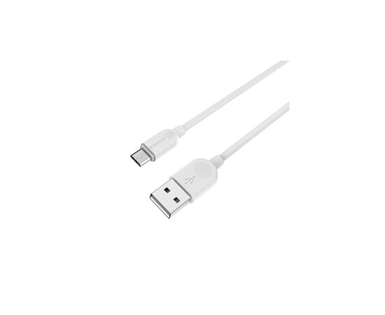 Дата кабель USB 2.0 AM to Micro 5P 1.0m 2.4A BX14 white BOROFONE (6957531089988), изображение 3