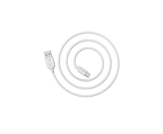Дата кабель USB 2.0 AM to USB-C 3.0m 2.4A BX14 white BOROFONE (6957531090397), изображение 3