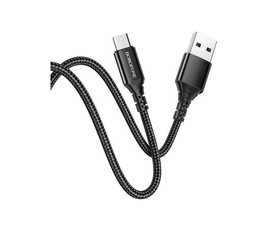 Дата кабель USB 2.0 AM to Micro 5P 1.0m 2.4A BX54 black BOROFONE (6931474745811)
