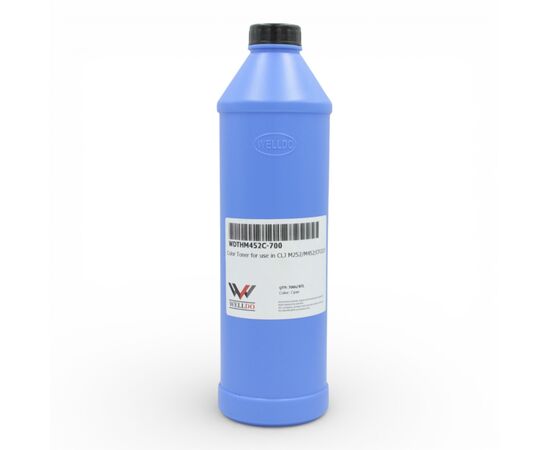Тонер HP CLJ M252/277/452/477, Canon 045/046, 700г CYAN Welldo (WDTHM452C-700)