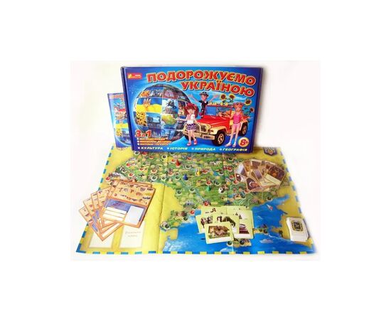 Настольная игра Ранок Путешествуем по Украине 3 в 1 (9789668003271), изображение 2
