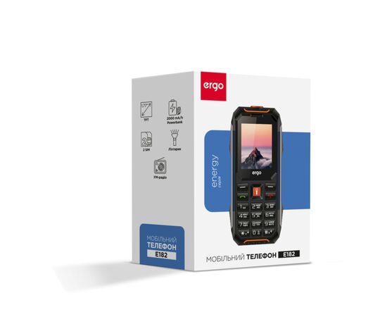 Мобильный телефон Ergo E182 Black Orange, изображение 4