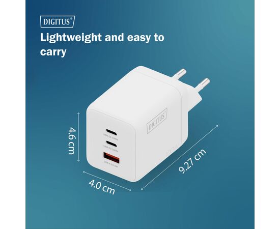 Зарядное устройство Digitus 2xUSB-C + 1xUSB-A GaN 100W (DA-10304), изображение 11