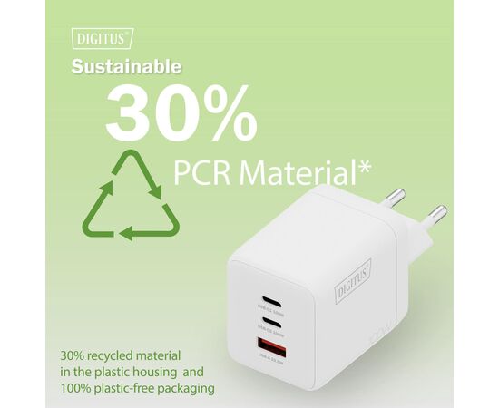 Зарядное устройство Digitus 2xUSB-C + 1xUSB-A GaN 100W (DA-10304), изображение 12