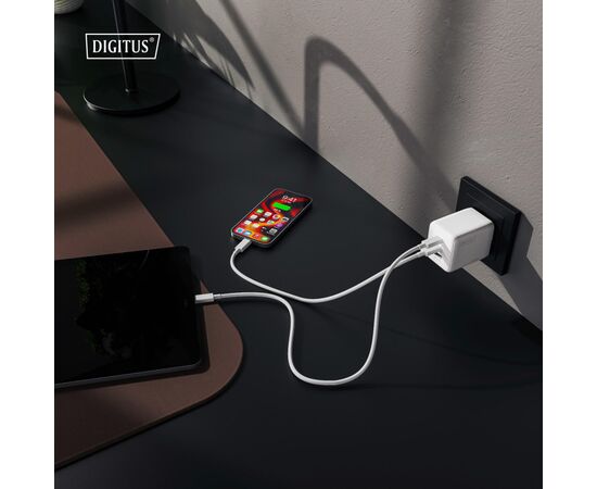 Зарядное устройство Digitus 2xUSB-C + 1xUSB-A GaN 100W (DA-10304), изображение 5