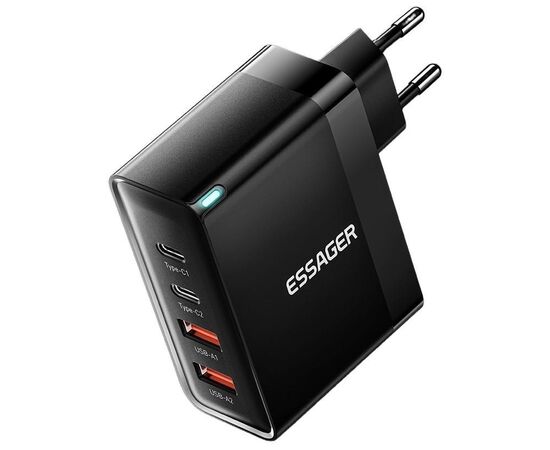 Зарядное устройство 2xUSB-C + 2xUSB 100W Essager (ECT2CA-QYB01-Z), изображение 2