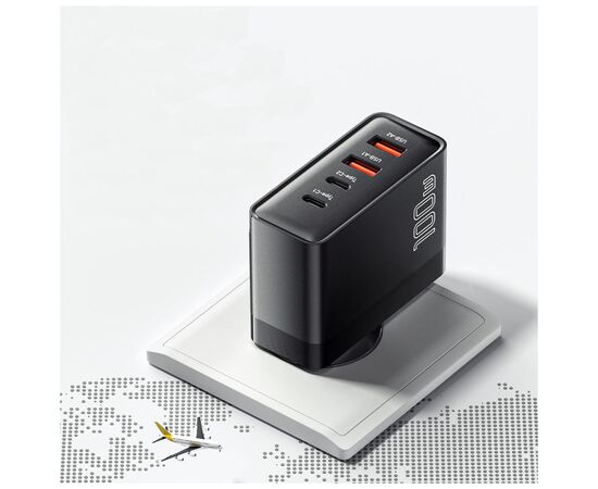 Зарядное устройство 2xUSB-C + 2xUSB 100W Essager (ECT2CA-QYB01-Z), изображение 9