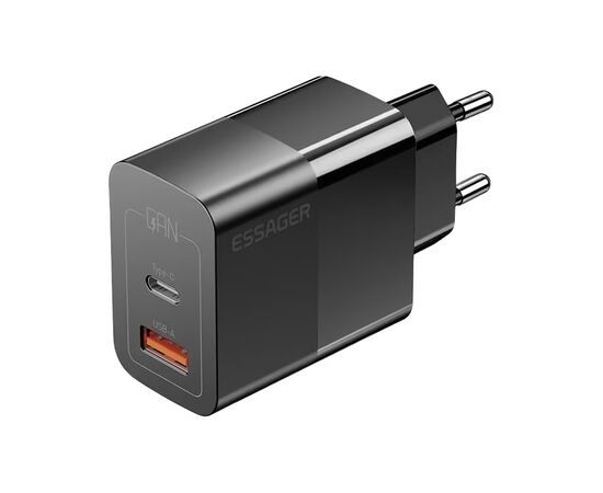 Зарядное устройство 1xUSB-C + 1xUSB 33W Essager (ECTAC-PCB01-P)