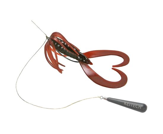 Силикон рыболовный Keitech Little Spider 2" (8 шт/уп) 408 Electric June Bug (1551.11.73), изображение 6