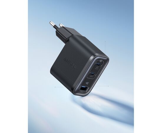 Зарядное устройство Anker 2xUSB-C PD70W + 1xUSB black (A121AL11), изображение 2
