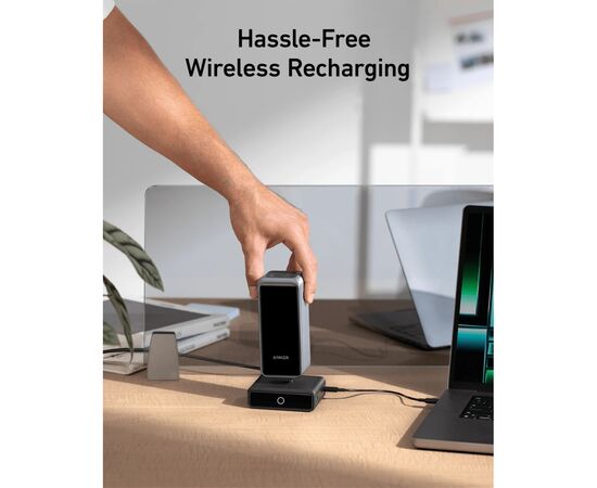 Зарядний пристрій Anker 2xUSB-C 100W + 1xUSB + Pogo pin for Anker Prime black (A1902311), зображення 2