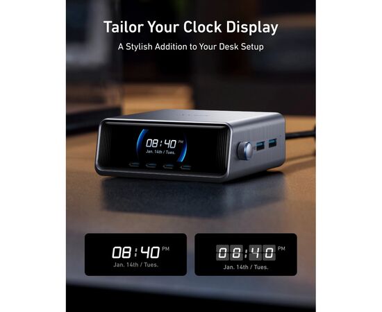 Зарядное устройство Anker 4xUSB-C PD250W + 2xUSB GaNPrime black (A2345341), изображение 7