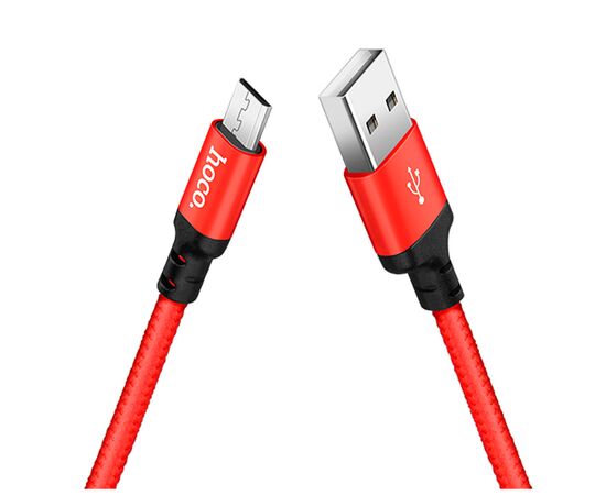 Дата кабель USB 2.0 AM to Micro 5P 1.0m X14 red HOCO (6957531062851), изображение 2