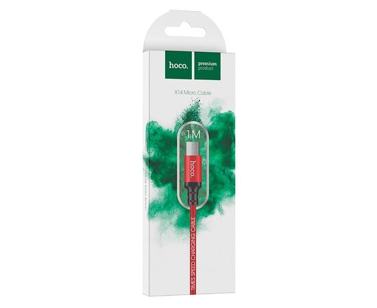 Дата кабель USB 2.0 AM to Micro 5P 1.0m X14 red HOCO (6957531062851), изображение 5