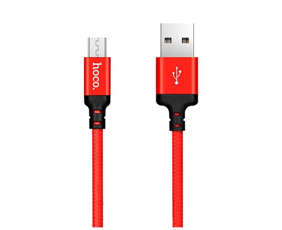 Дата кабель USB 2.0 AM to Micro 5P 1.0m X14 red HOCO (6957531062851)