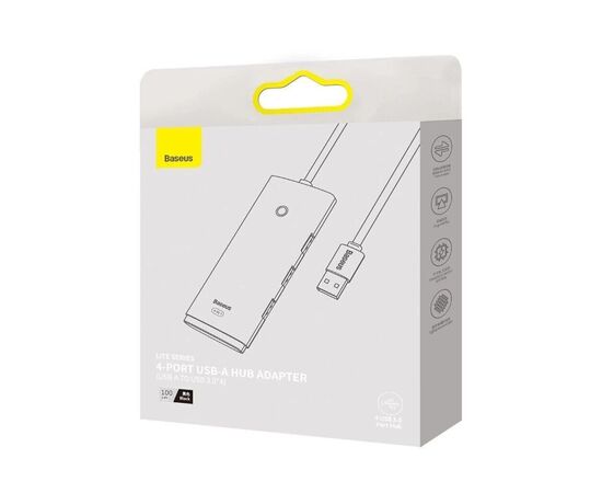 Концентратор Baseus USB 3.0 4xUSB 2.0m black (WKQX030201), зображення 7
