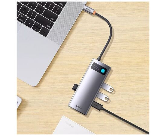Концентратор Baseus USB-C 4-in-1 4xUSB 3.0 gray (WKWG070013), изображение 7