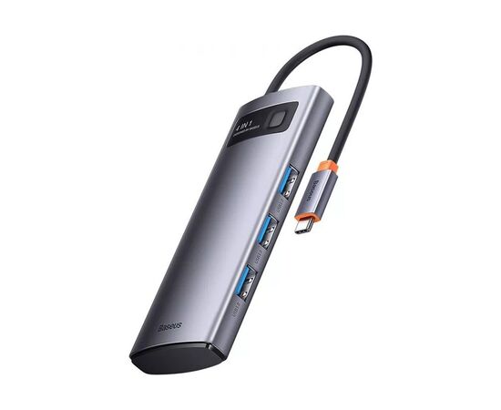 Концентратор Baseus USB-C 4-in-1 4xUSB 3.0 gray (WKWG070013)