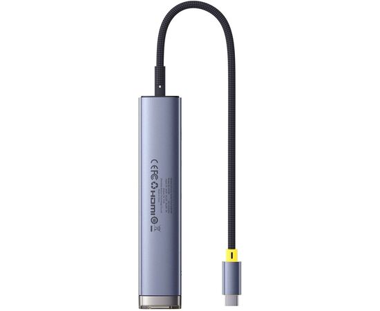 Концентратор Baseus USB-C 7-Port HDMI 4K60Hz + 2xUSB 3.0 + PD + SD/TF 3.0 + 3.5mm gray (B00052803811-02), изображение 4