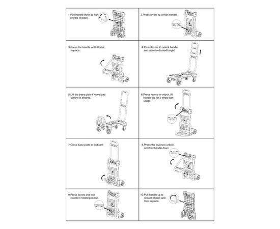 Візок вантажний Stanley розкладна, до 70/137кг, матеріал сталь, вага 7,4кг (SXWT-FT585), зображення 9