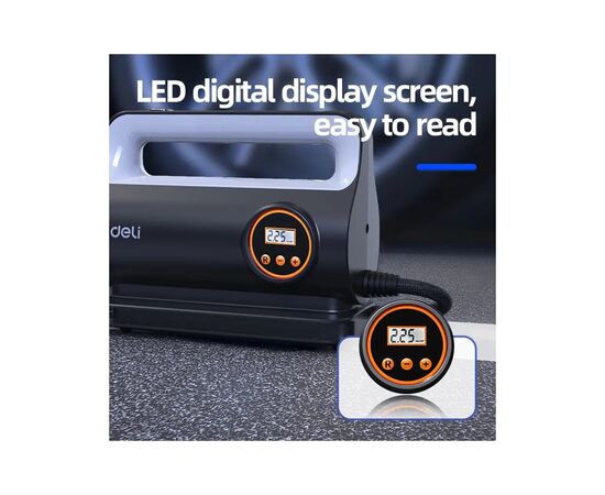 Автомобильный компрессор Deli 22 Л/мин, 150 psi (EDL880280S), изображение 2