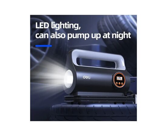 Автомобильный компрессор Deli 22 Л/мин, 150 psi (EDL880280S), изображение 3