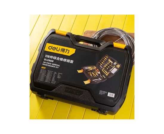 Набор инструментов Deli для ремонта телекоммуникационных сетей, 118 шт. (DL5968), изображение 5