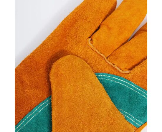 Защитные перчатки Deli Cowhide, краги сварщика 14" (EDL-T1), изображение 2