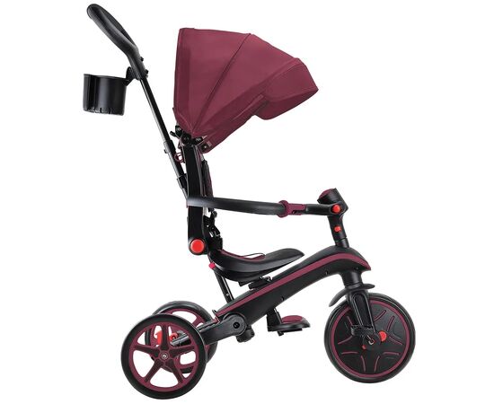 Детский велосипед Globber Explorer trike Foldable 4 в 1, бордовий (732-202-2), изображение 2