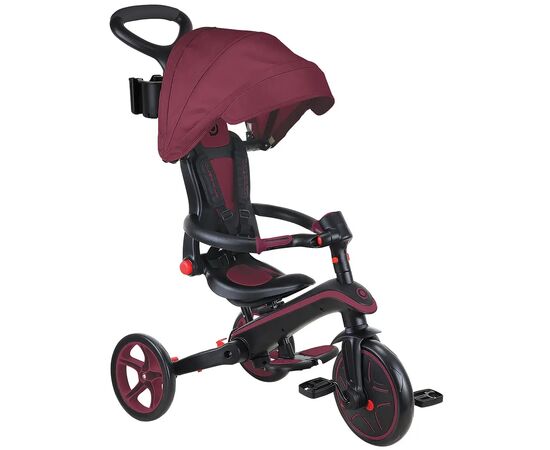 Детский велосипед Globber Explorer trike Foldable 4 в 1, бордовий (732-202-2)