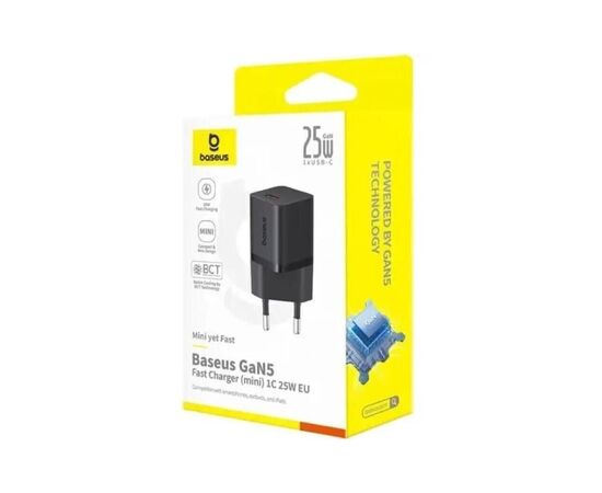 Зарядное устройство Baseus 1xUSB-C 25W GaN5 black (P10110909113-00), изображение 6