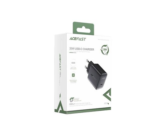 Зарядное устройство Acefast 1xUSB-C PD20W A1 black (6974316280033), изображение 4