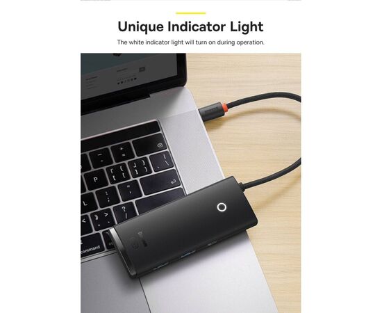 Переходник Baseus USB to 1xRJ45 100Mbps black (WKQX000001), изображение 10