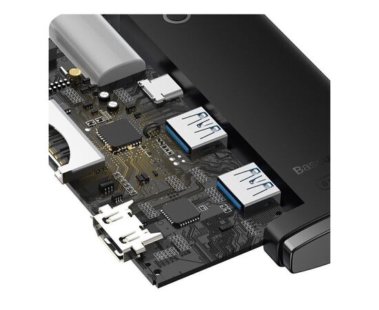 Переходник Baseus USB to 1xRJ45 100Mbps black (WKQX000001), изображение 6