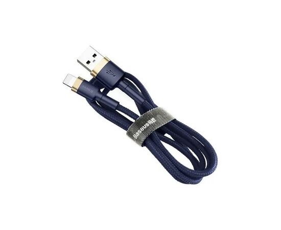 Дата кабель USB 2.0 AM to Lightning 2.0m 1.5A Cafule gold+blue Baseus (CALKLF-CV3), изображение 2