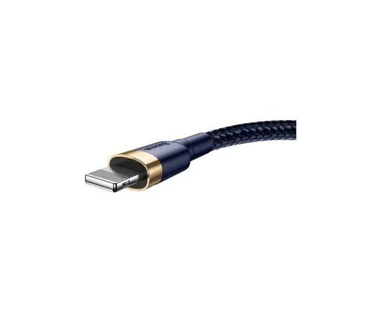 Дата кабель USB 2.0 AM to Lightning 2.0m 1.5A Cafule gold+blue Baseus (CALKLF-CV3), изображение 4
