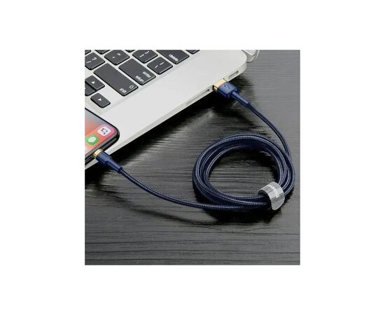 Дата кабель USB 2.0 AM to Lightning 2.0m 1.5A Cafule gold+blue Baseus (CALKLF-CV3), изображение 8