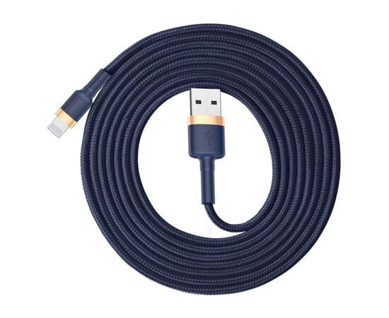 Дата кабель USB 2.0 AM to Lightning 2.0m 1.5A Cafule gold+blue Baseus (CALKLF-CV3)