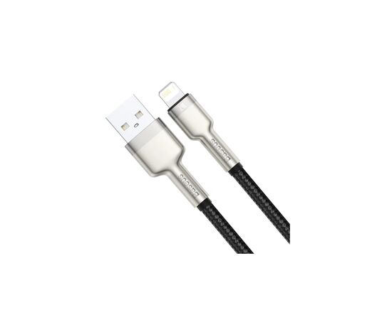Дата кабель USB 2.0 AM to Lightning 0.25m 2.4A Cafule Series Meta black Baseus (CALJK-01), изображение 2
