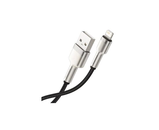 Дата кабель USB 2.0 AM to Lightning 0.25m 2.4A Cafule Series Meta black Baseus (CALJK-01), изображение 3