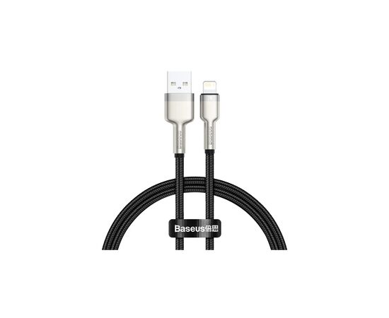 Дата кабель USB 2.0 AM to Lightning 0.25m 2.4A Cafule Series Meta black Baseus (CALJK-01)