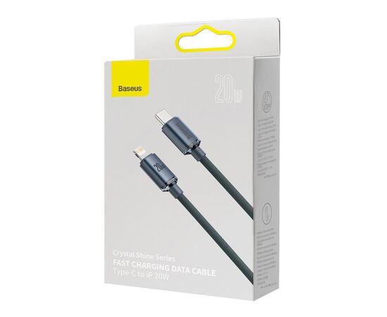 Дата кабель USB-C to Lightning 2.0m 20W Crystal Shine Series black Baseus (CAJY000301), изображение 4