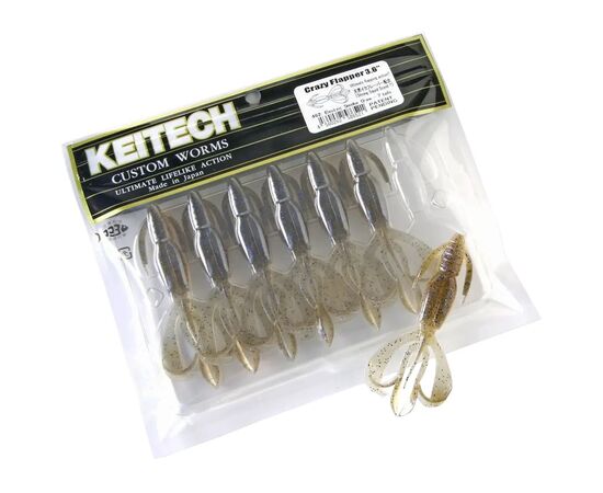 Силикон рыболовный Keitech Crazy Flapper 2.4" (10 шт/уп) EA04 Violet (1551.14.35), изображение 2