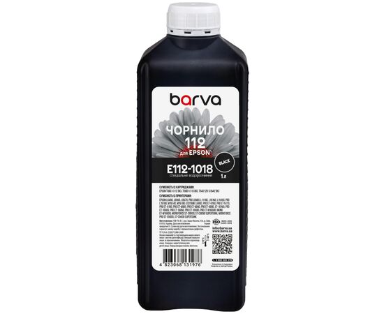 Чернила Barva Epson 112 1 л, special, black (E112-1018)